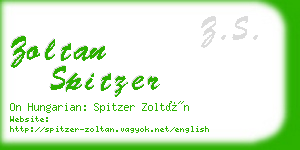 zoltan spitzer business card